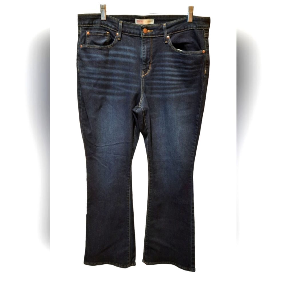 Signature by Levi Strauss Jeans Womans 16S Blue Denim Mid-Rise Bootcut Western